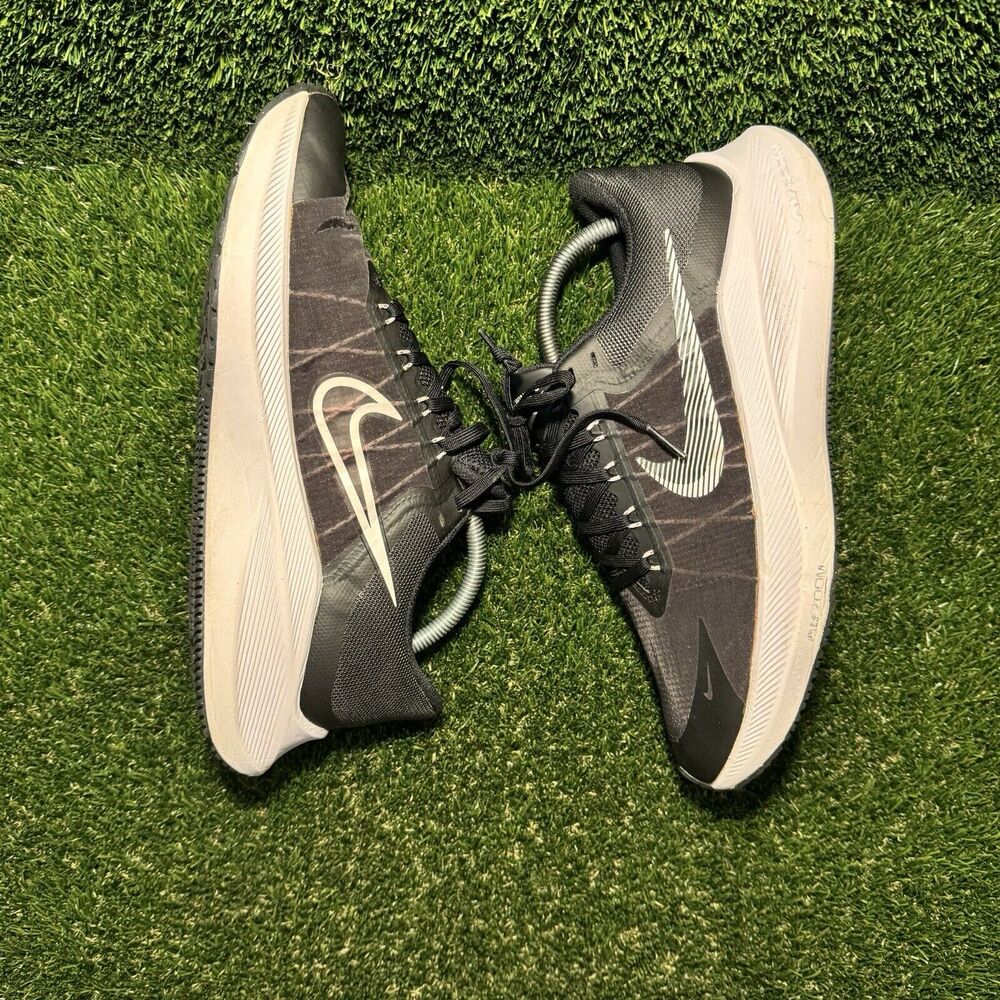 Size 10 - Nike Zoom Winflo 8 Black White W - Picture 4 of 7